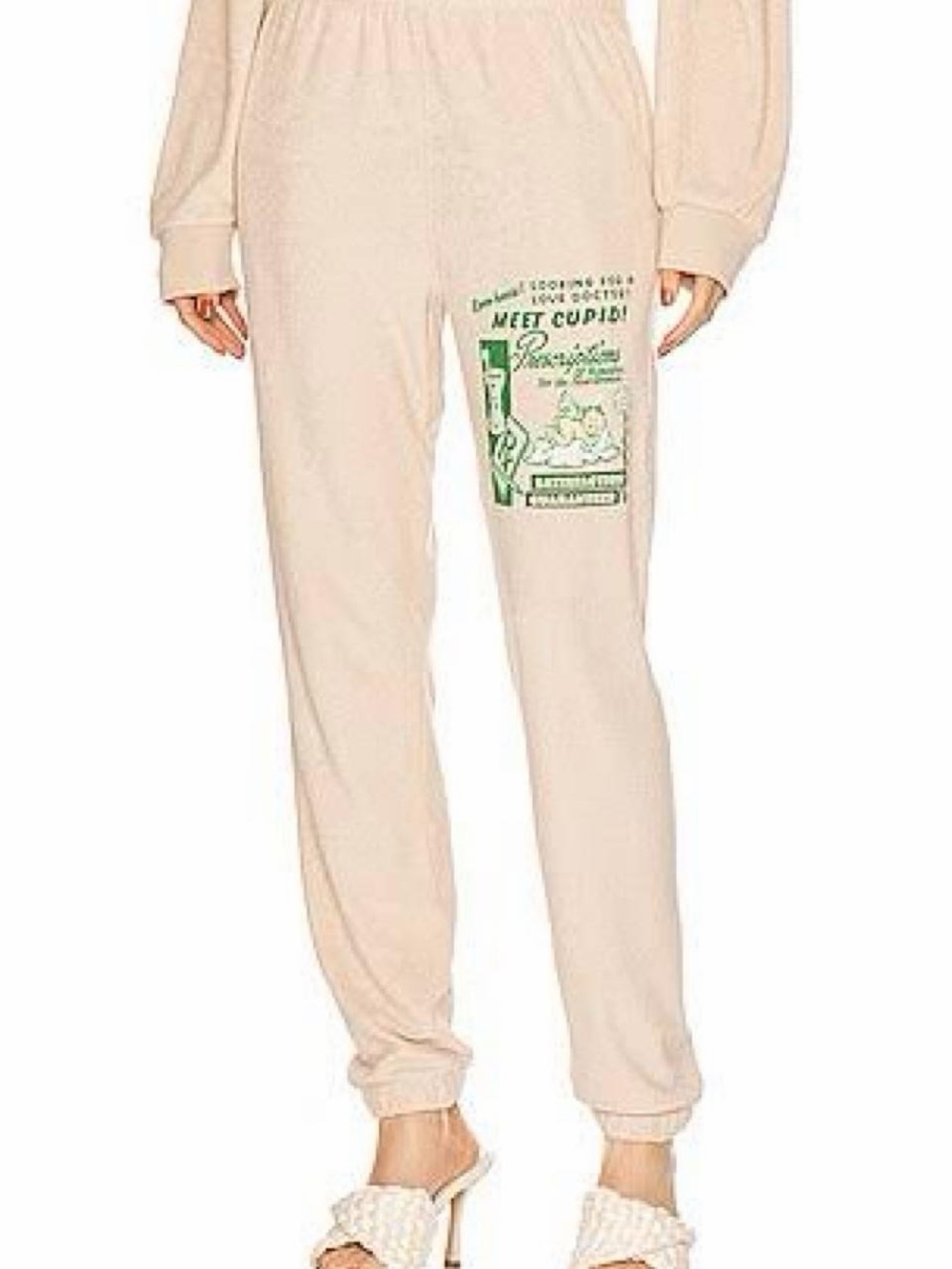Boys Lie Cream Scoop Neck Pullover with Green Graphic & Pants - Picture 2 of 4